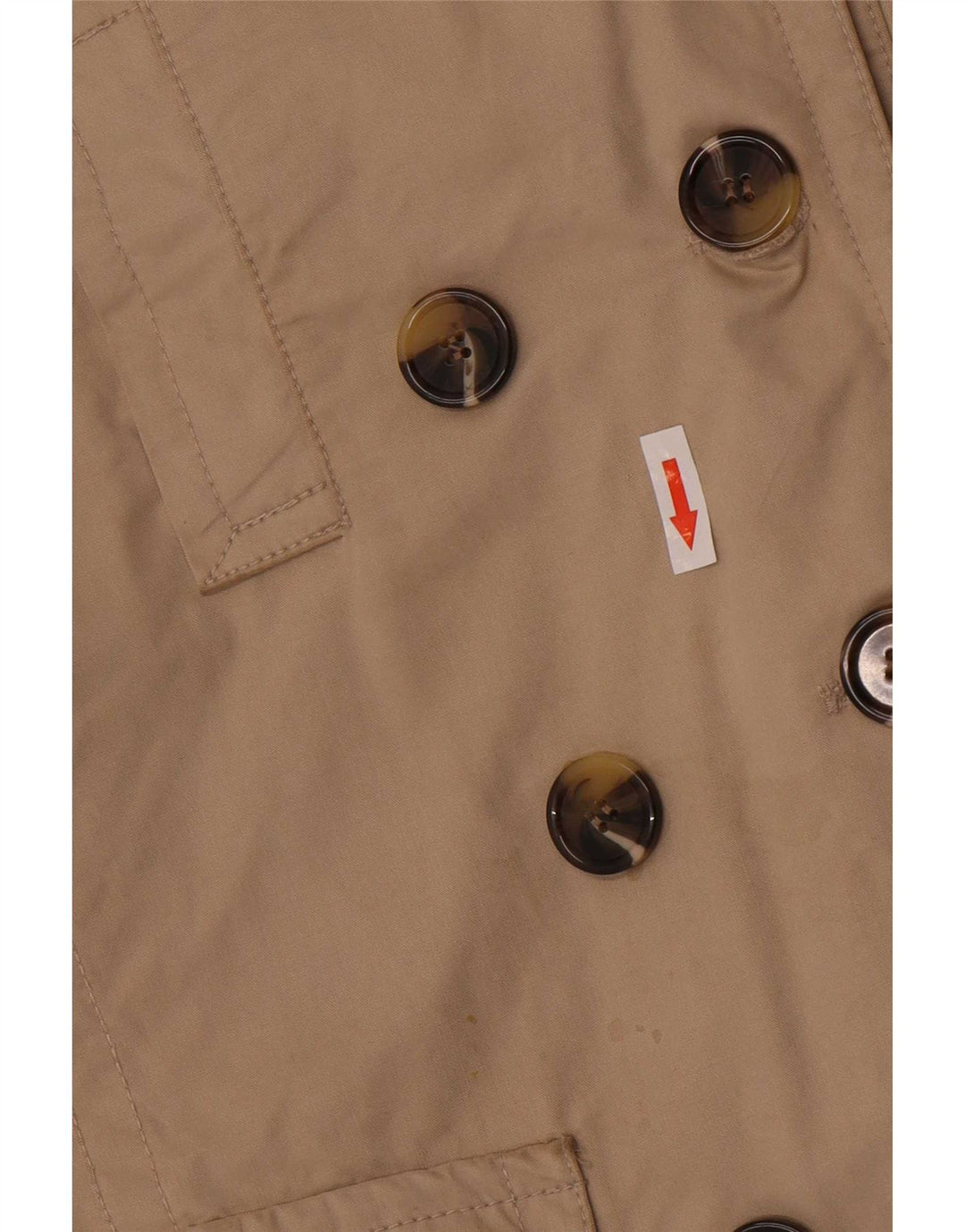 Massimo Dutti Dame Kort Dobbeltradet Trench Coat UK 14 Medium Beige