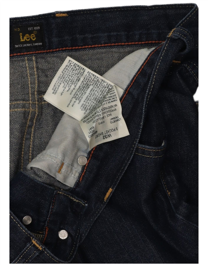 Lee Herre 5-lommers korte denimshorts W32 Mellem marineblå bomuld