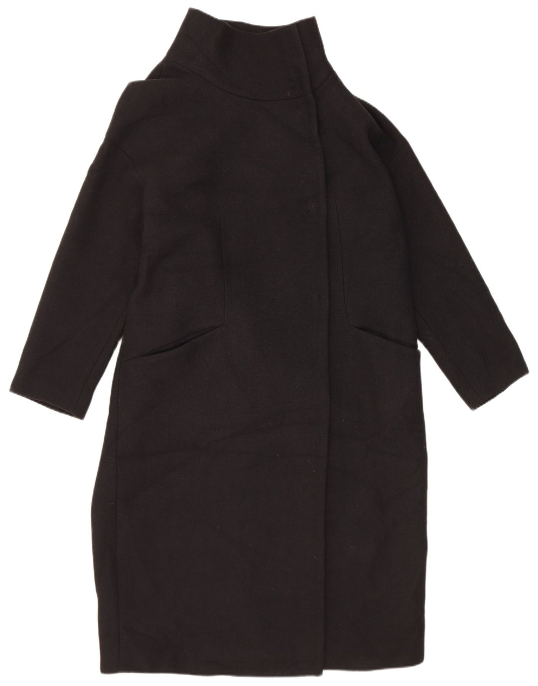 Zara Dame Oversized Overfrakke UK 14 Medium Sort