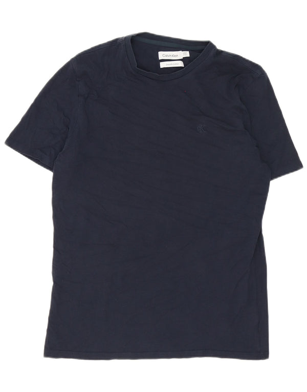 Calvin Klein Herre T-shirt Top Lille marineblå bomuld