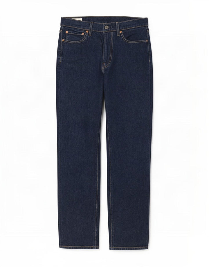 Levi's Herre 514 Straight Jeans W32 L32 Marineblå Bomuld