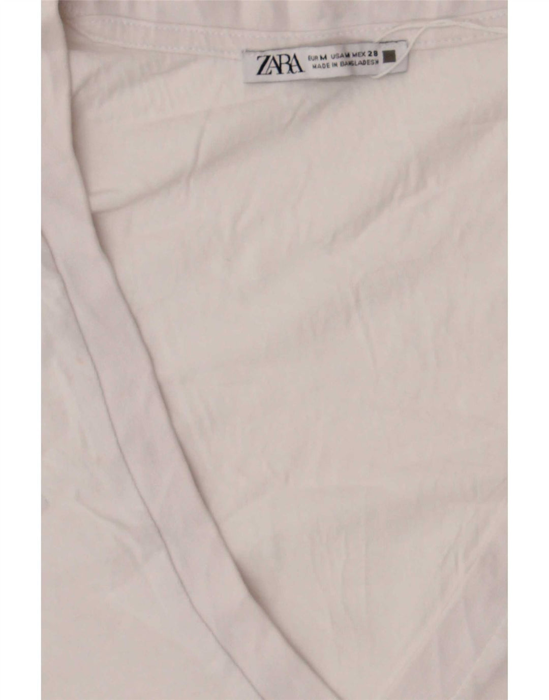 Zara Dame T-Shirt Top UK 14 Medium White