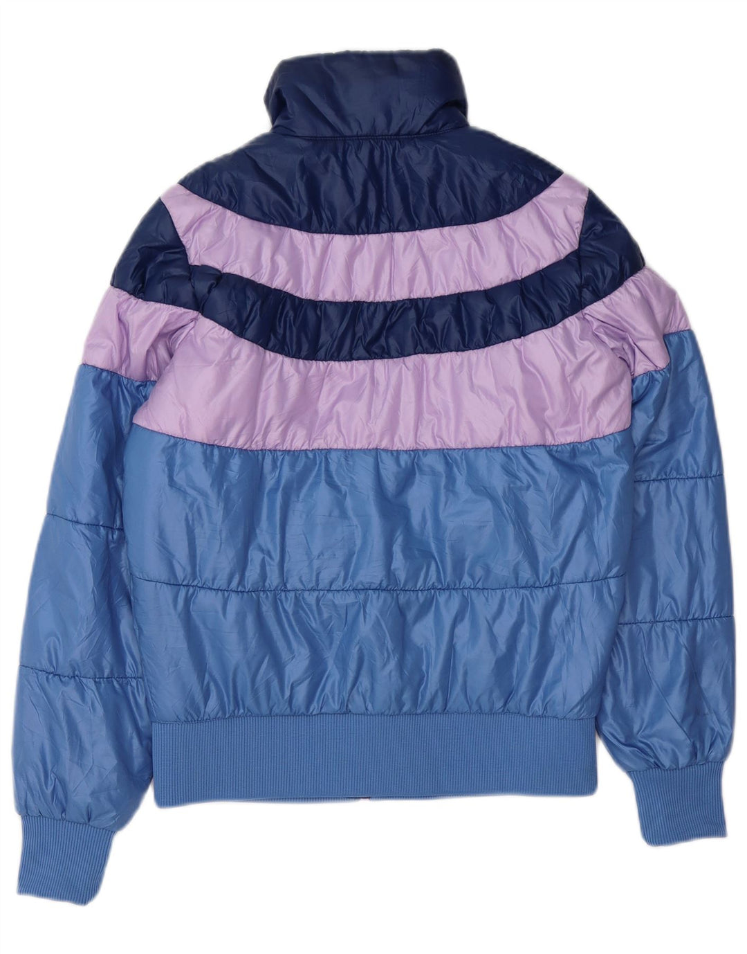 PUMA polstret jakke til kvinder UK 10 Small Blue Colourblock Polyester