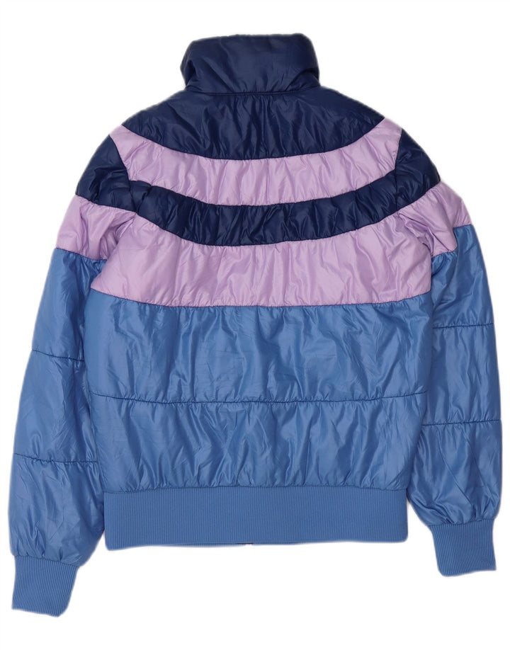 PUMA polstret jakke til kvinder UK 10 Small Blue Colourblock Polyester