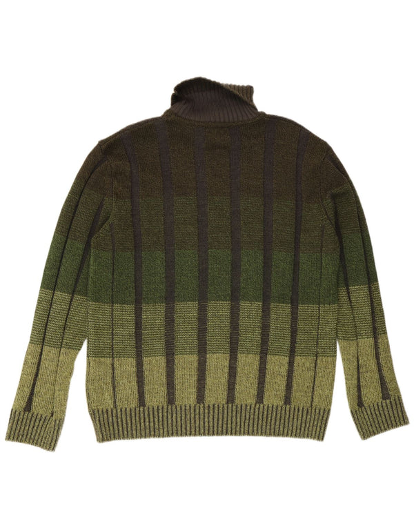 Babista Herre Turtle Neck Jumper Sweater IT 52 Large Green Colourblock