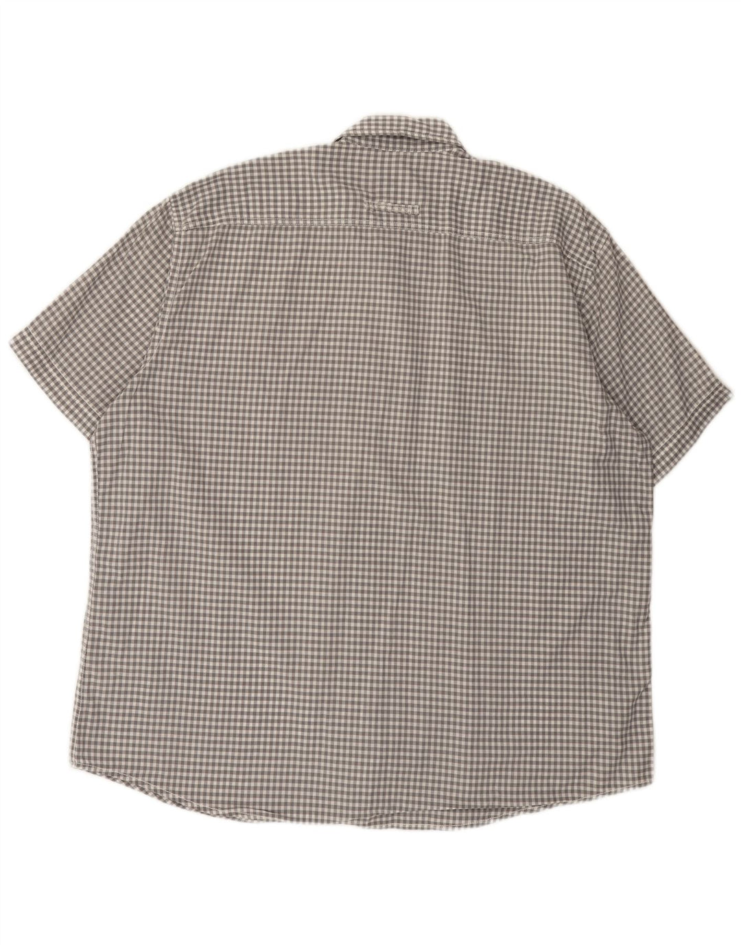 Camel Active Herre kortærmet Regular Fit skjorte 2XL Grå Gingham Bomuld