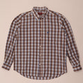 CARRERA herre Regular Fit skjorte XL brun ternet