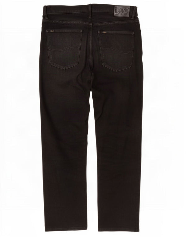 Lee Mens Brooklyn Comfort Straight Jeans W36 L32 Sort Bomuld