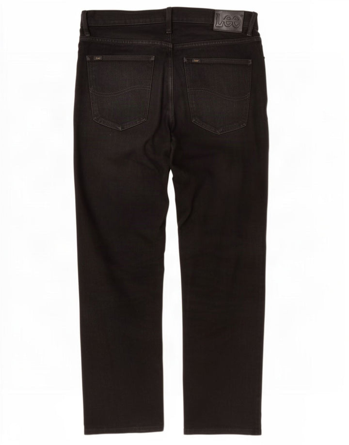 Lee Mens Brooklyn Comfort Straight Jeans W36 L32 Sort Bomuld