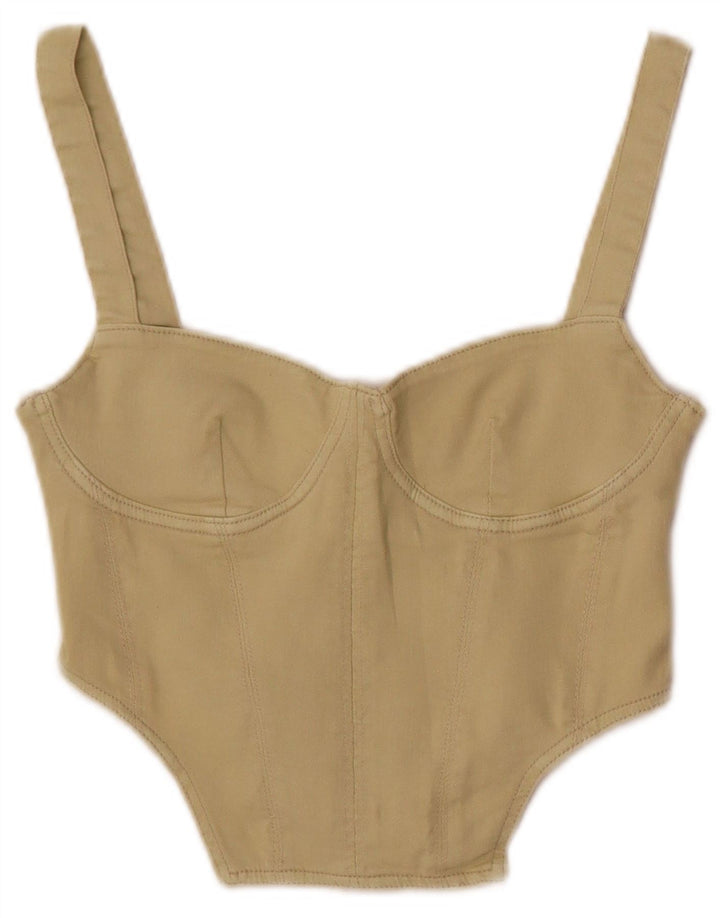 Zara Dame Corset Top UK 8 Small Green