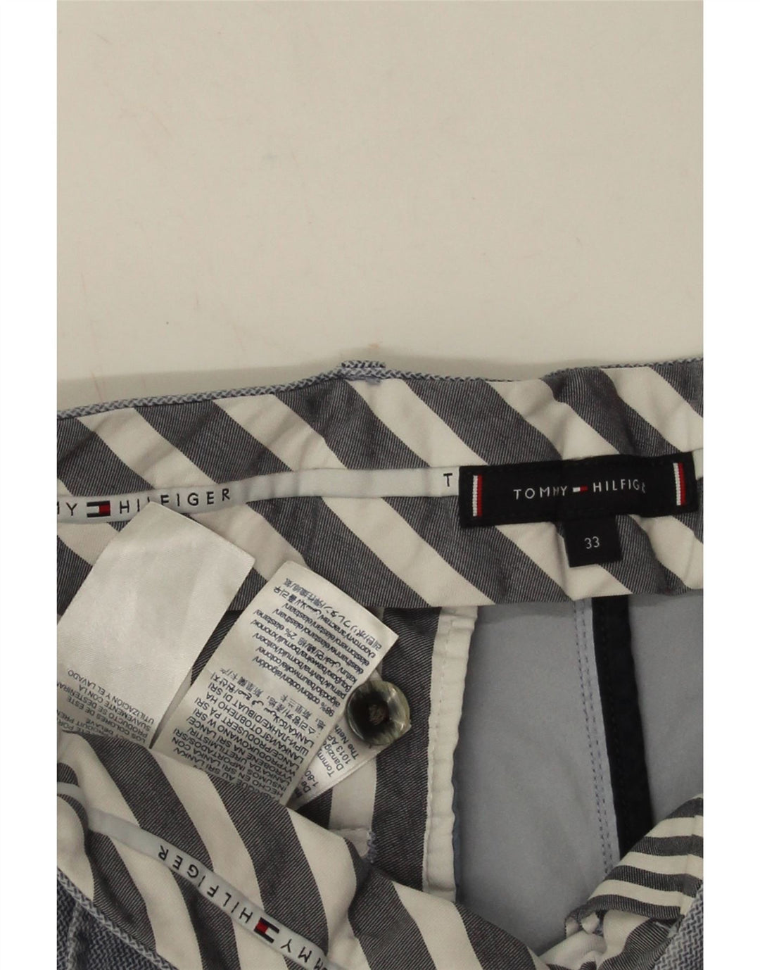 Tommy Hilfiger Herre Chino Shorts W33 Medium Blue Bomuld