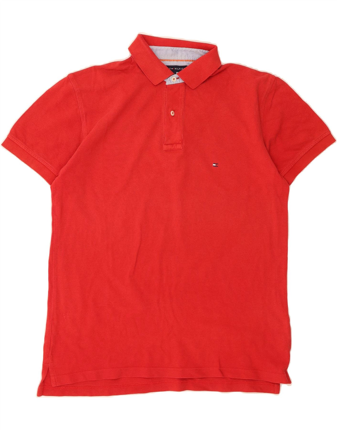 TOMMY HILFIGER Mens Polo Shirt Large Red Cotton Vintage Tommy Hilfiger and Second-Hand Tommy Hilfiger from Messina Hembry 