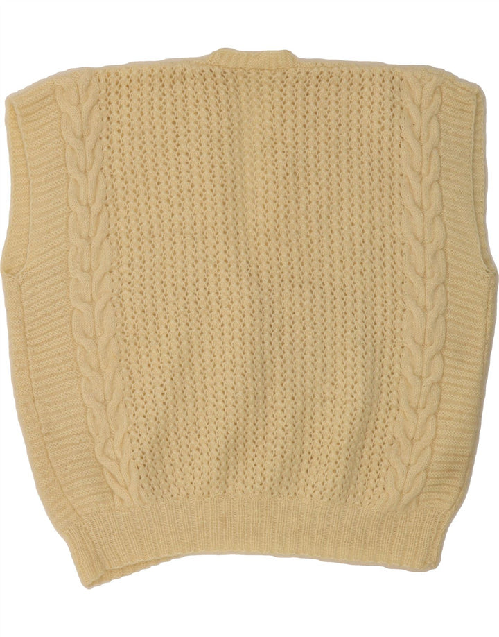VINTAGE Womens Oversized Vest Tank Top UK 18 XL Beige Vintage Vintage and Second-Hand Vintage from Messina Hembry 