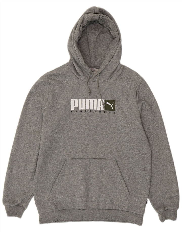 Puma Herre grafisk hættetrøje Jumper Medium Grey Flecked Bomuld