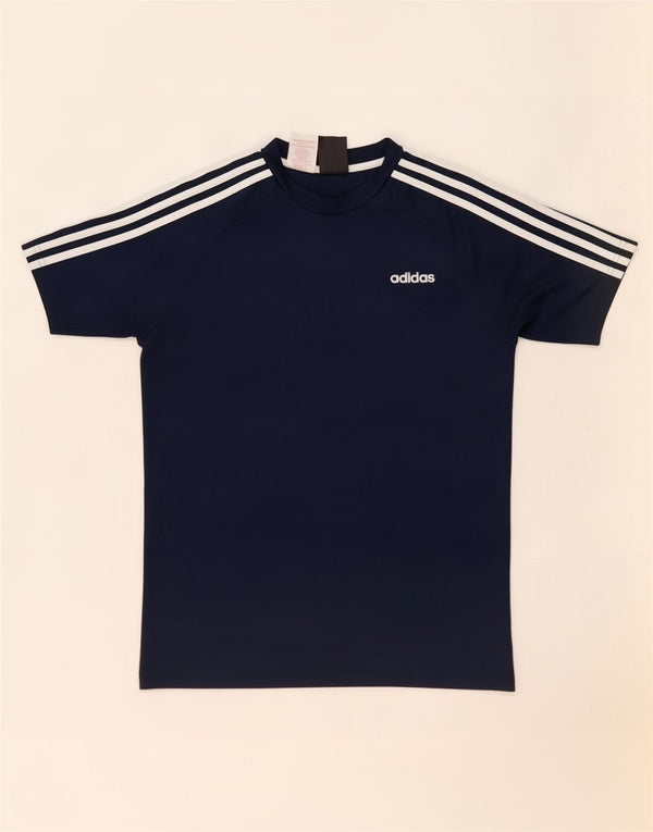 Adidas drenge Climalite T-shirt top 13-14 år marineblå polyester