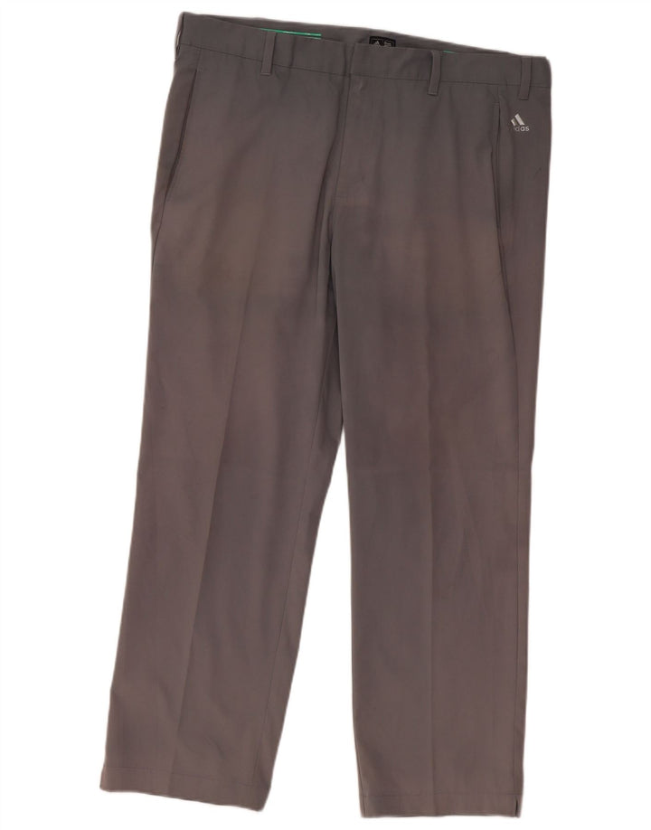 Adidas Straight Chino-bukser til mænd W38 L29 Grå polyester