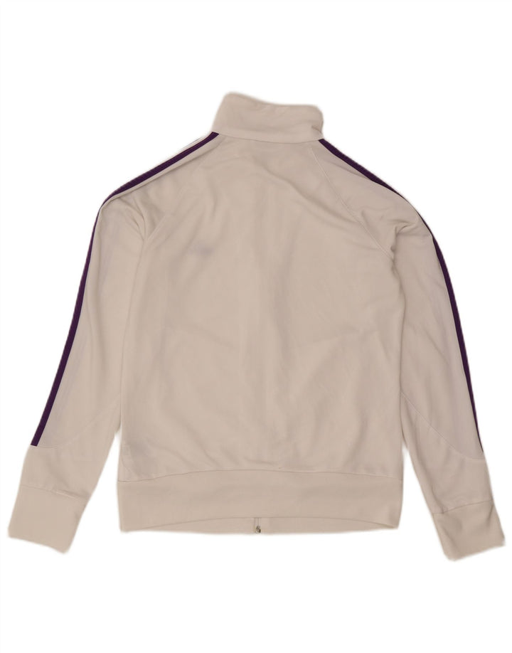 Adidas træningsdragt topjakke til kvinder UK 12/14 Medium White Polyester