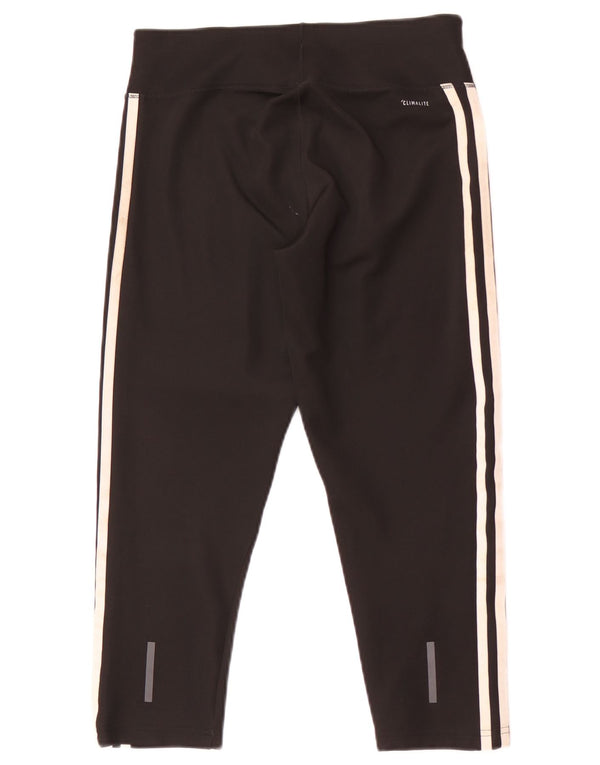 Adidas Dame Capri Leggings UK 8/10 Small Black Polyester Sports