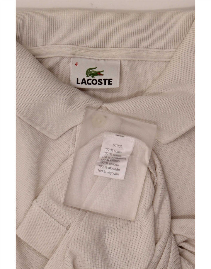 Lacoste herre poloskjorte str. 4 Medium hvid bomuld