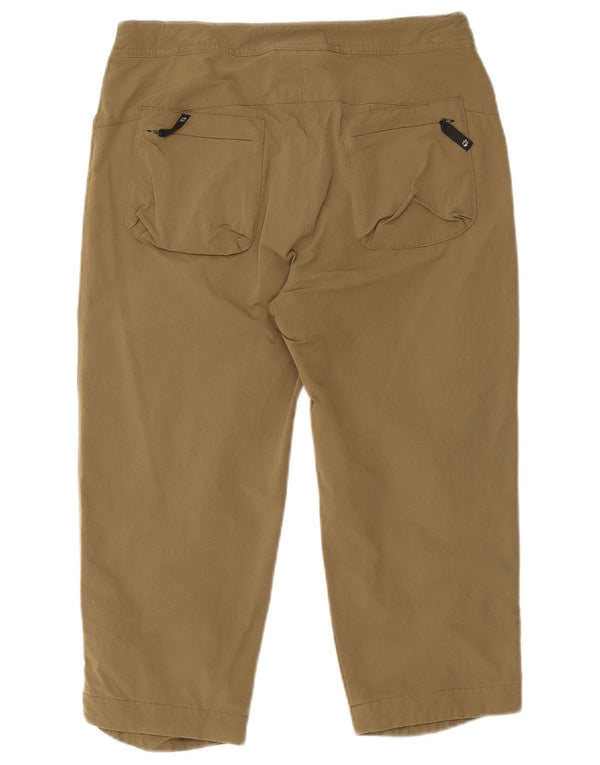 Jack Wolfskin Dame Vandre Capri Bukser UK 8/10 Small W28 L18 Khaki