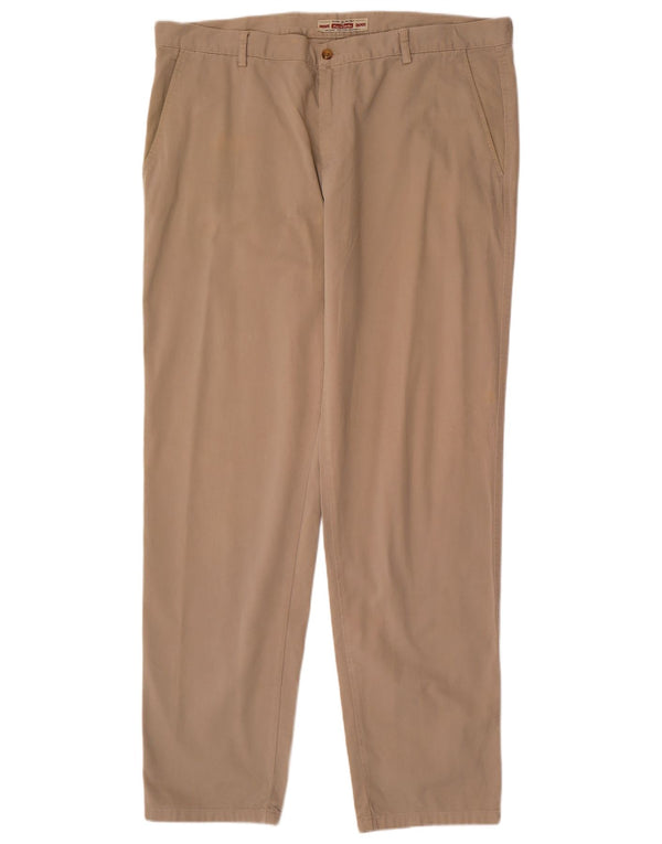 Pierre Cardin Lige Chinobukser til mænd EU 54 2XL W40 L34 Beige Bomuld
