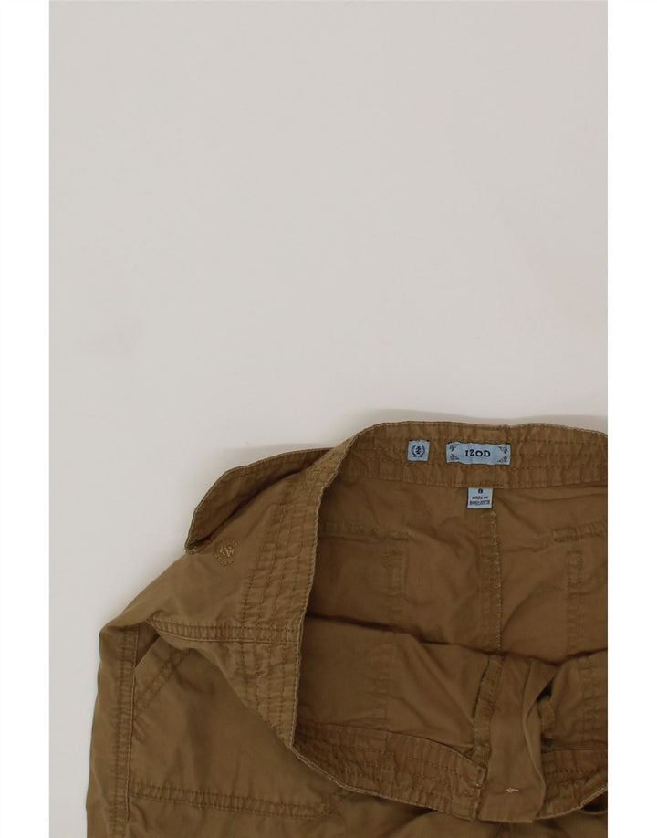 IZOD Womens Cargo Shorts US 8 Medium W30  Brown Cotton Vintage Izod and Second-Hand Izod from Messina Hembry 