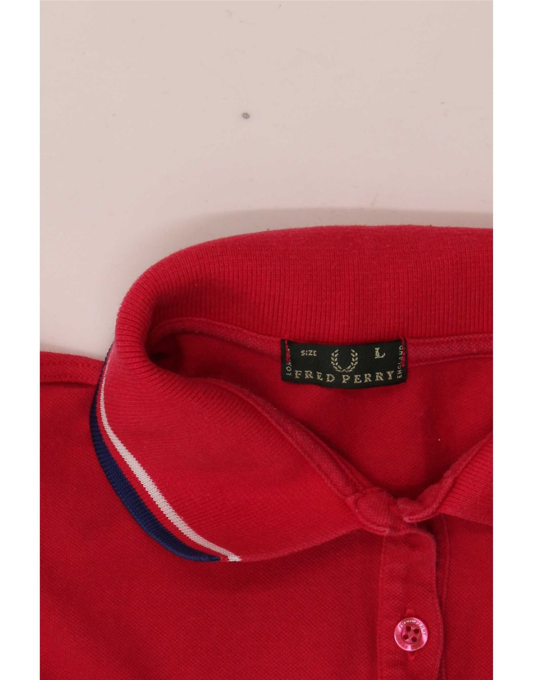 Fred Perry Dame Polo Shirt UK 14 Large Red