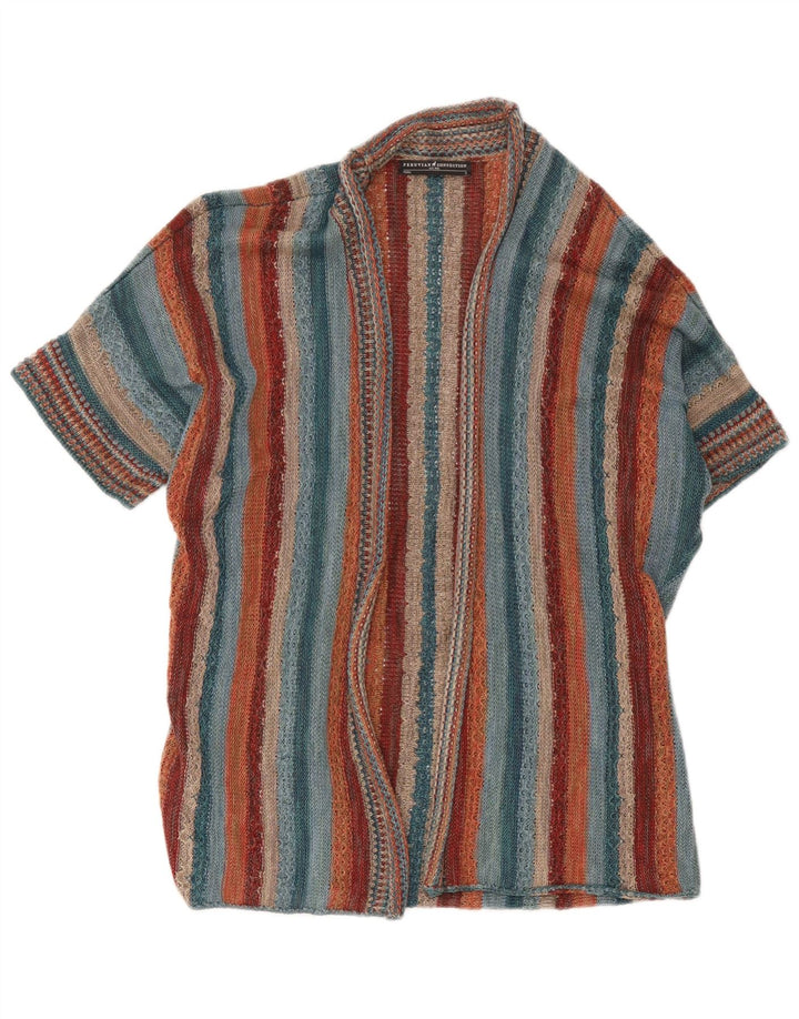 Peruvian Connection Dame Kortærmet Cardigan Sweater UK 10 Small Multic