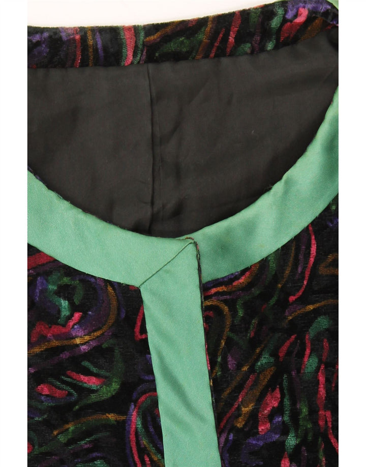 VINTAGE kvinders 1 knap 2-delt nederdelsæt UK 12 Medium W32 Flerfarvet