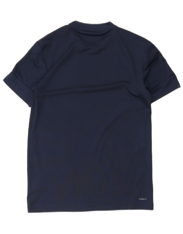Adidas Herre Climalite grafisk T-shirt top XS marineblå polyester