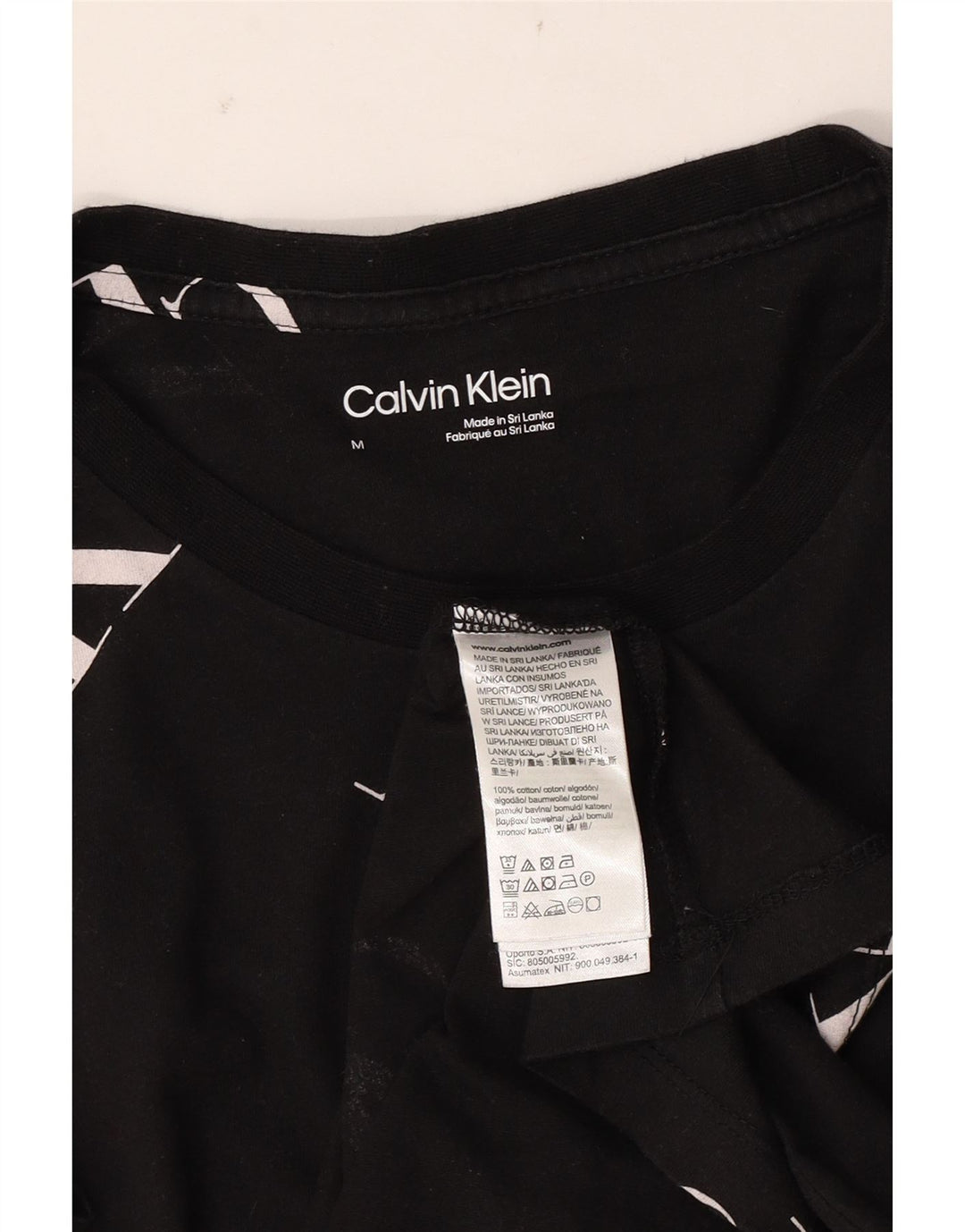 Calvin Klein Herre grafisk T-shirt Top Medium Sort Bomuld