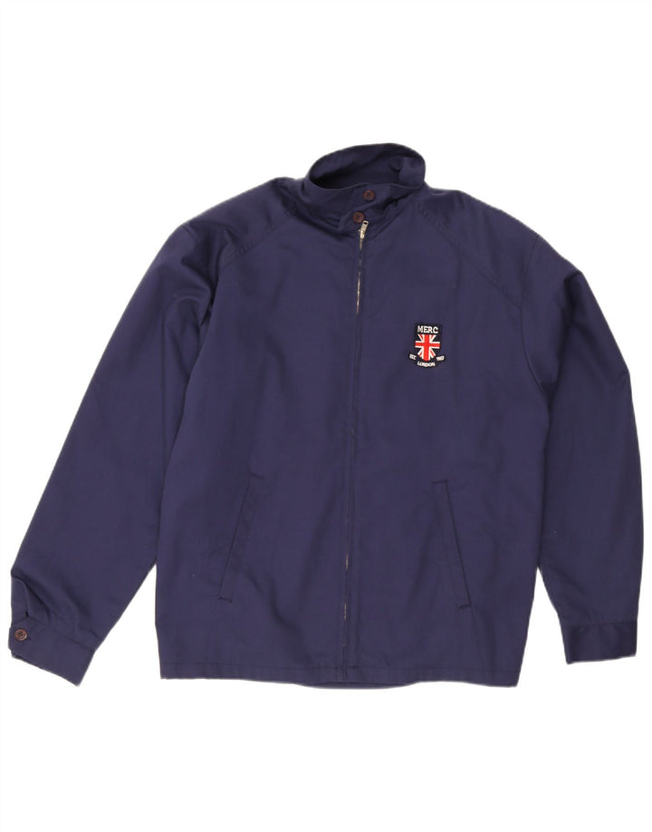 Merc Herre Bomber Jacket UK 38 Medium Navy Blue Polyester