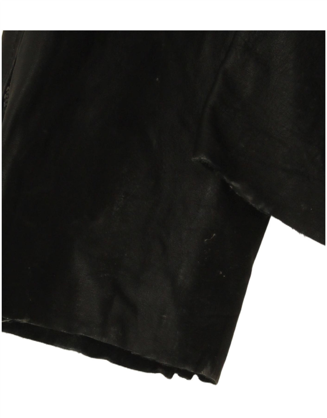 VINTAGE Dame Ærmeløs Læder Jumpsuit UK 12 Medium Sort Læder