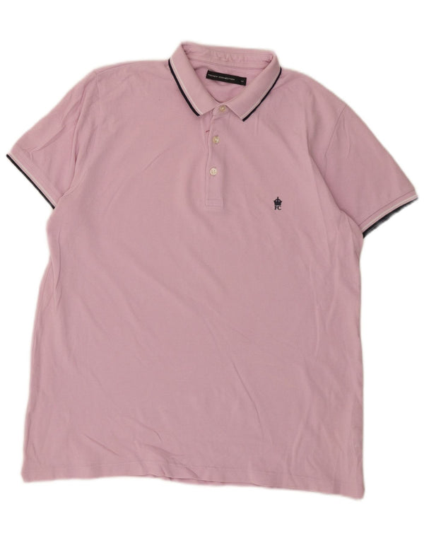 French Connection Herre Regular Fit Polo Shirt Medium Pink Bomuld