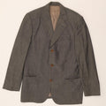 Hugo Boss Herre 3-knaps blazerjakke EU 50 Large Grey Virgin Wool
