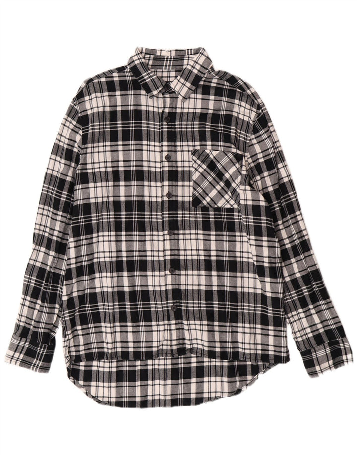 ORIGINAL BRUG Herre Flanelskjorte Medium Sort Ternet Bomuld