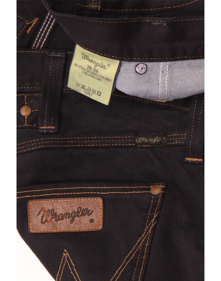 Wrangler Herre Casey Straight Jeans W36 L34 Sort Bomuld