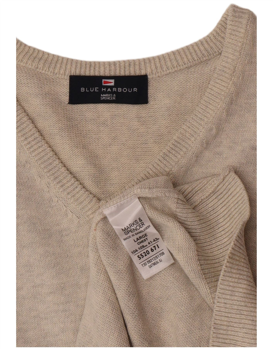 Marks & Spencer Herre Blue Harbor Vest Tank Top UK 41/43 Large Beige