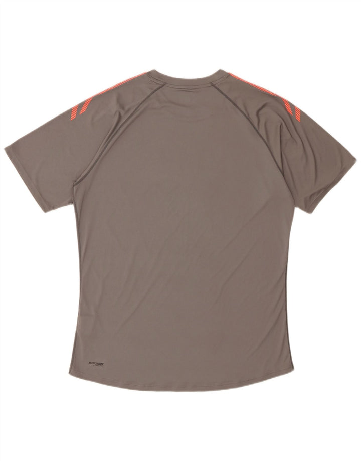 Asics Herre T-Shirt Top XL Grå Geometrisk Polyester