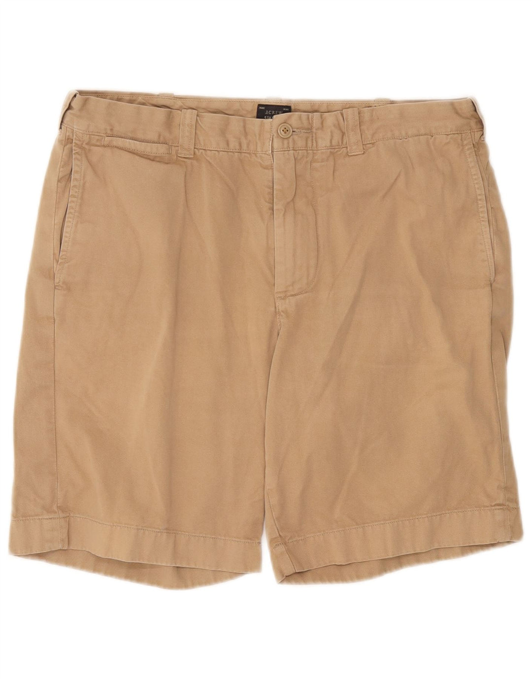 J. Crew Herre Stanton Chino Shorts W34 Large Beige Bomuld