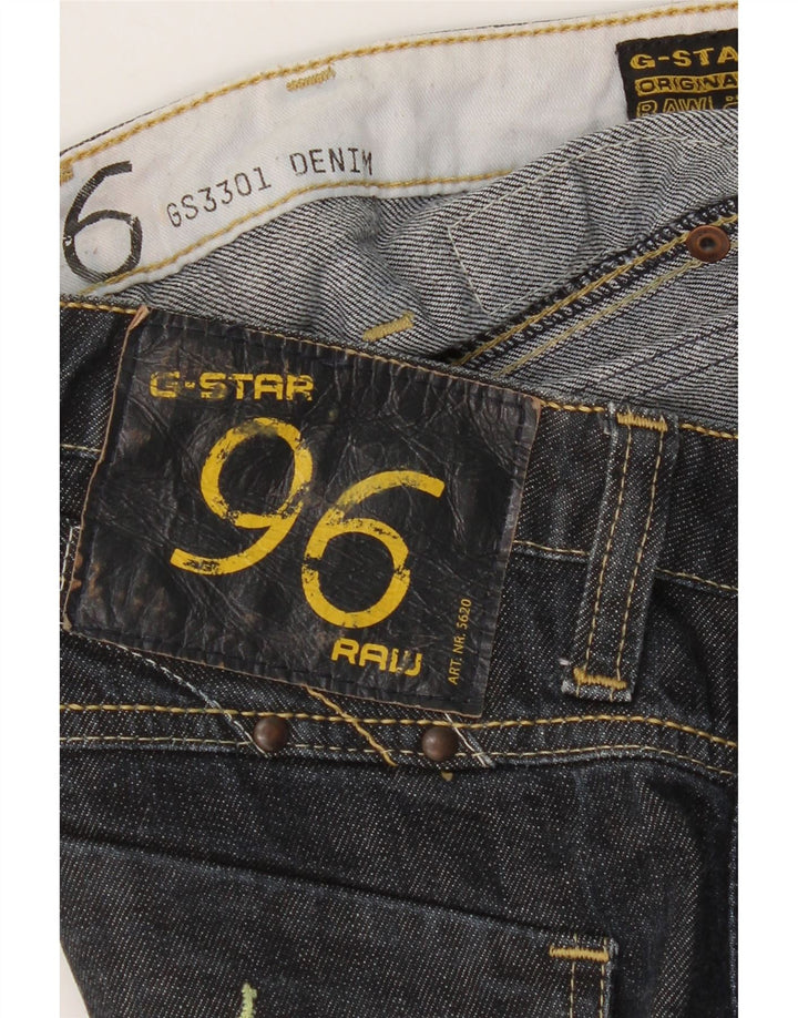 G-Star Womens 3301 Graphic Slim Jeans W30 L29 Blå
