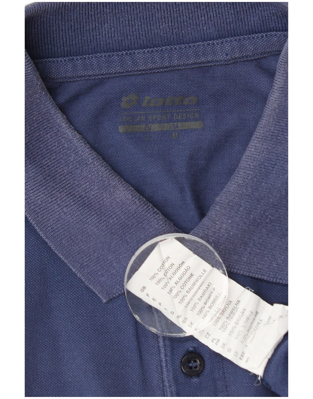 Lotto Herre Polo Shirt Stor Blå Bomuld