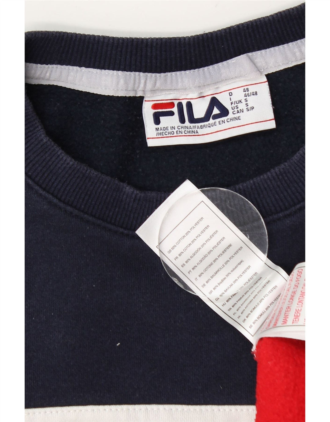 Fila Herre grafisk sweatshirt Jumper Lille flerfarvet Colourblock Bomuld