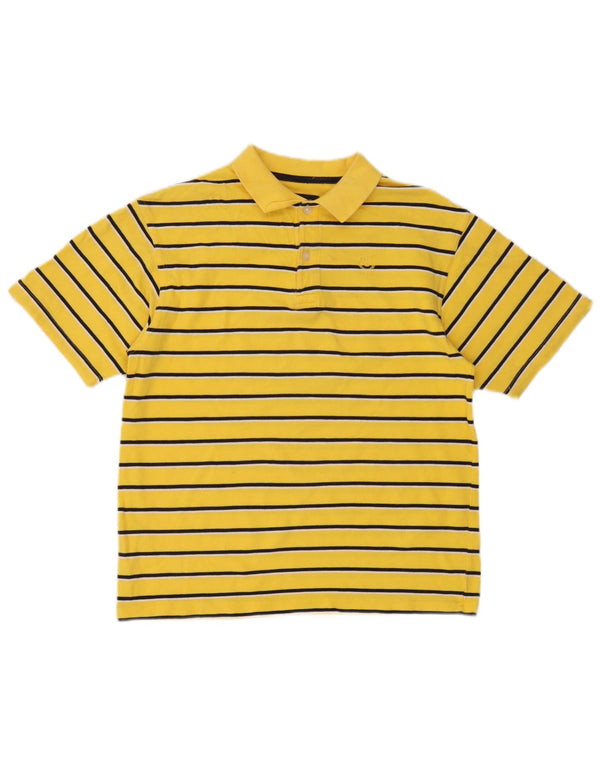 Izod Boys Polo Shirt 13-14 år Stor gulstribet bomuld