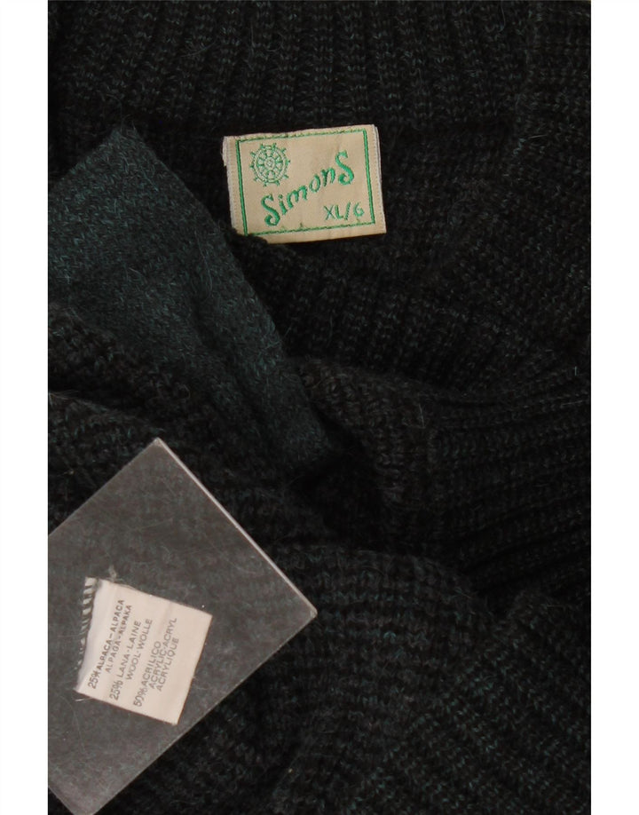 VINTAGE Herre cardigan sweater XL Grå Akryl