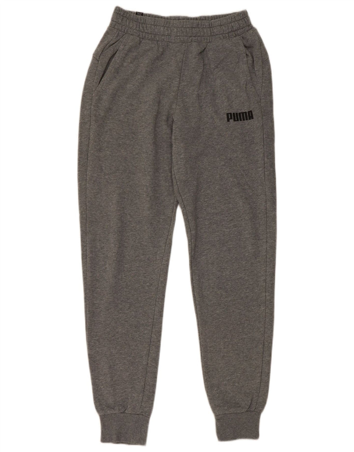 PUMA Mens Tracksuit Trousers Joggers Small  Grey Cotton
