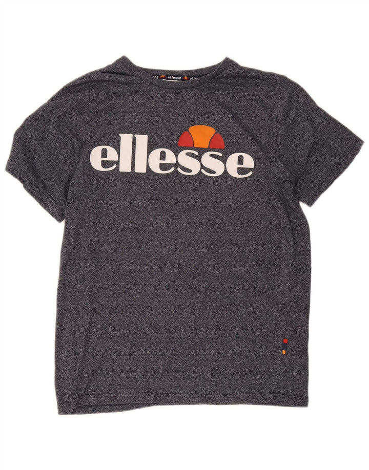 Ellesse Herre Grafisk T-Shirt Top Medium Grey Flecked Bomuld
