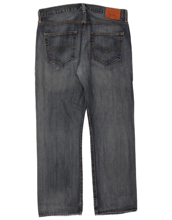 Levi's Herre 501 lige jeans W36 L30 blå bomuld