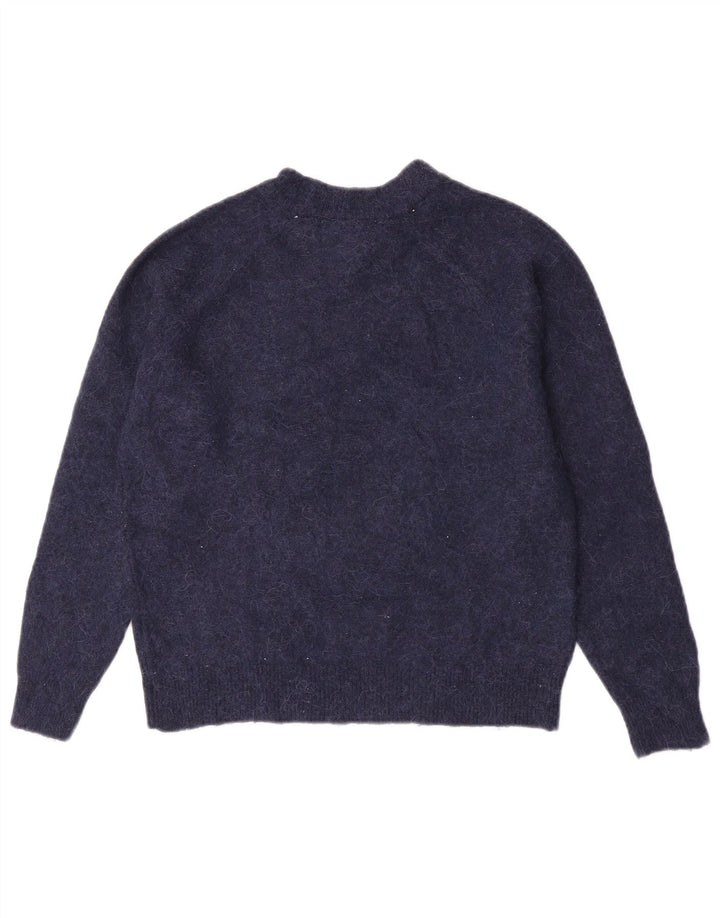 Zara Dame sweater med rund hals DK 10 Lille marineblå polyamid