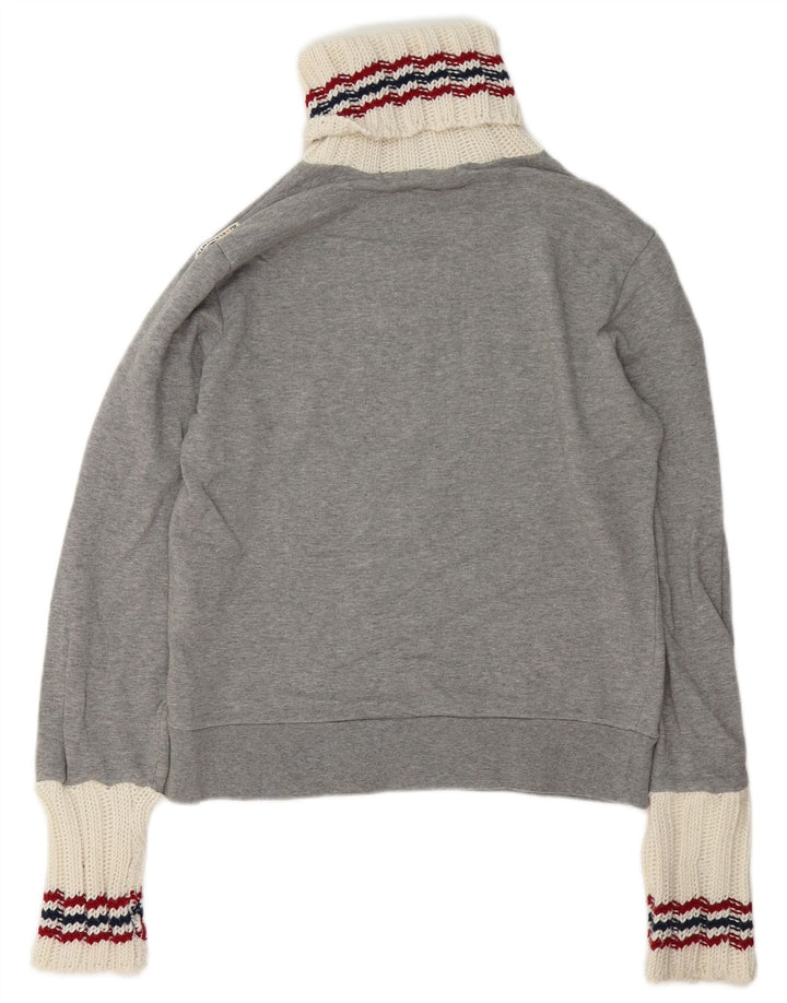 Zu Elements Graphic Sweatshirt Jumper UK 16 Large Grey Colourblock